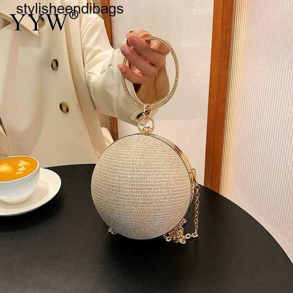 

totes circular ring portable evening bags metal sliver round ball handbags for lipstick elegant luxury clutch purse wedding wallets stylishe