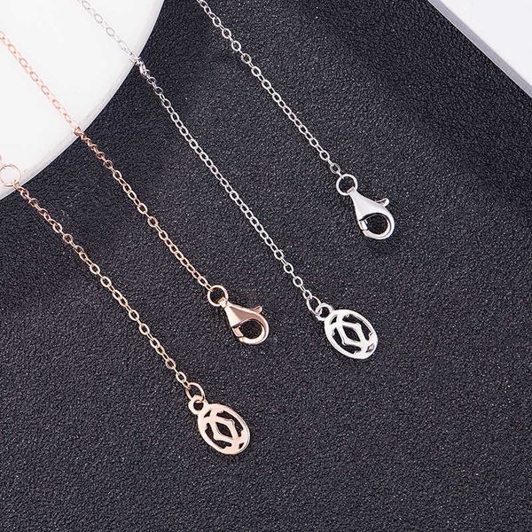 

internet celebrity sterling silver jewelry carti double ring big cake micro set zircon clavicle necklace plated rose gold pendant 346u
