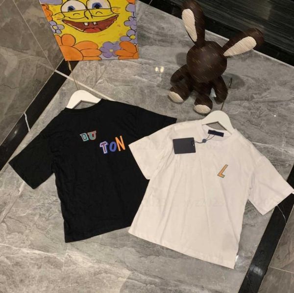 

kids clothing baby tshirt child short sleeve summer front and rear threedimensional text pattern label complete size 100160 cm 9457639, Blue