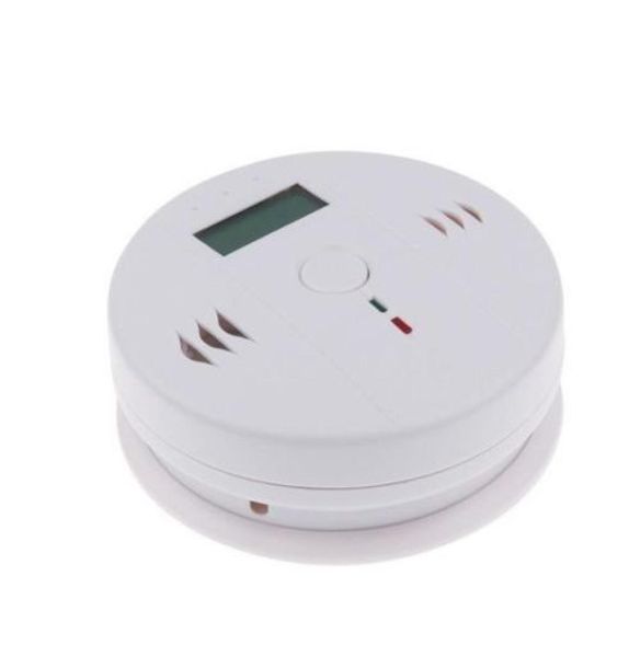 

lcd co carbon monoxide detector alarm system for home security poisoning smoke gas sensor warning alarms tester with retail box2843468, Black;white
