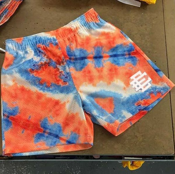 

fashion luxury men's ee shorts basic eric emanuel new york city skyline men women jog casual loose fitness sports beach pants classics, White;black