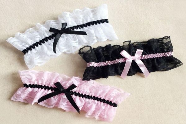 

designer sell new style lace garters bowknot flowers leg ring wedding bridal garters shuoshuo65887982248, White