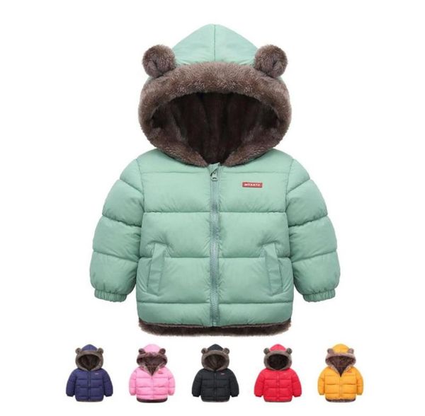 

jackets 1 to 8 years winter thicken kids for girls coats boys cotton jacket toddler hooded outerwear infant children clothes1850317, Blue;gray