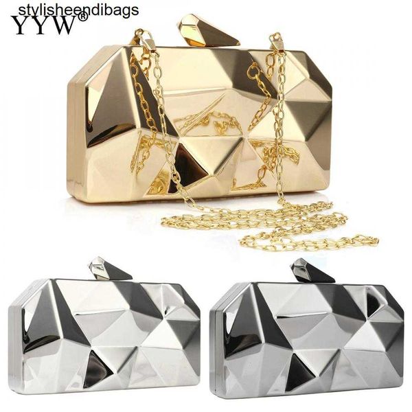 

totes iron shoulder bags strap chain sling women clutch and purse silver gold evening clutches geometry pattern wallet pouch stylisheendibag