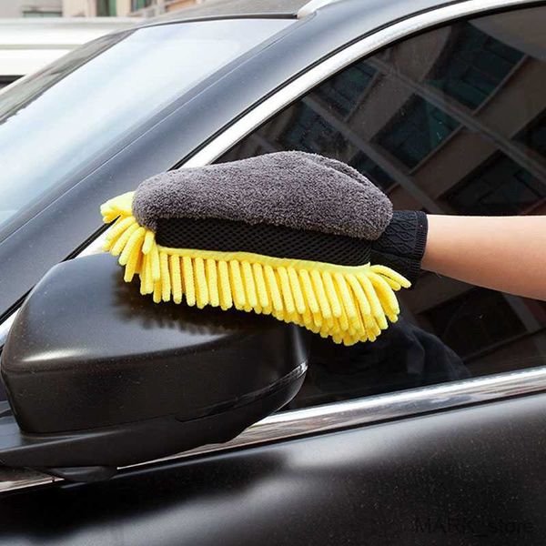 

glove waterproof microfiber car wash gloves thick car cleaning wax detailing brush auto care double-faced glove dropship r230629