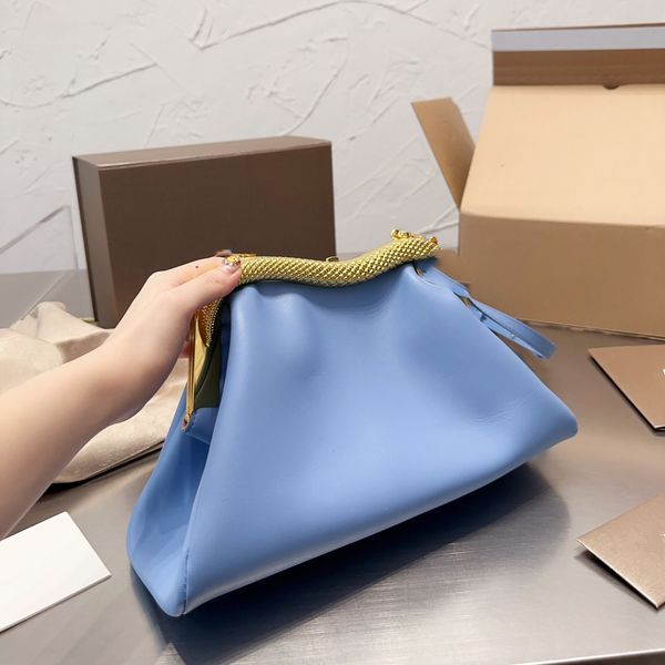 

clip bag golden snake clutch bag women shoulder bags shiny dinner bag medium handbags locomotive bag genuine leather purse gold hardware seq