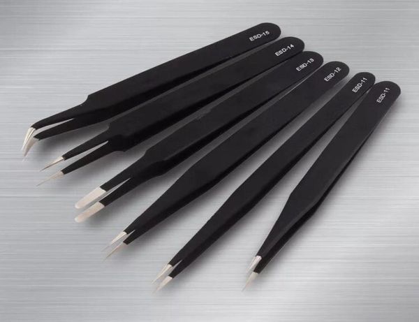 

esd stainless steel tweezers curler multi functional01234414570