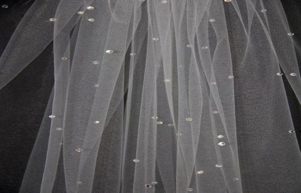 

new arrival elbow length white ivory wedding veil crystal bridal veils with comb one layer cut edge6990058, Black
