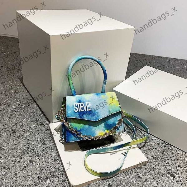 

designer bag steve bag chain handbag 2023 halo dyed gradient color small square bag personalized and simple fashion trend one shoulder cross
