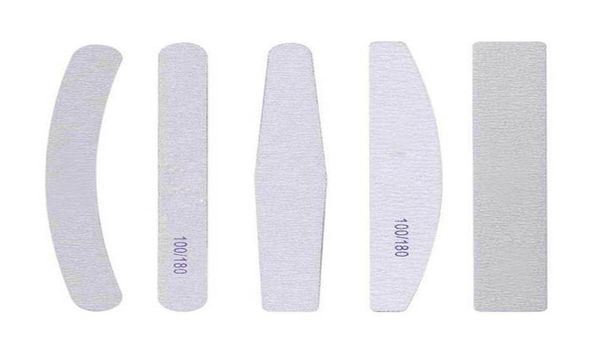

10pcs 2 way gray color 100180 grit nail file buffer block nail art sanding buffer files for salon manicure uv gel tips washable f4744331