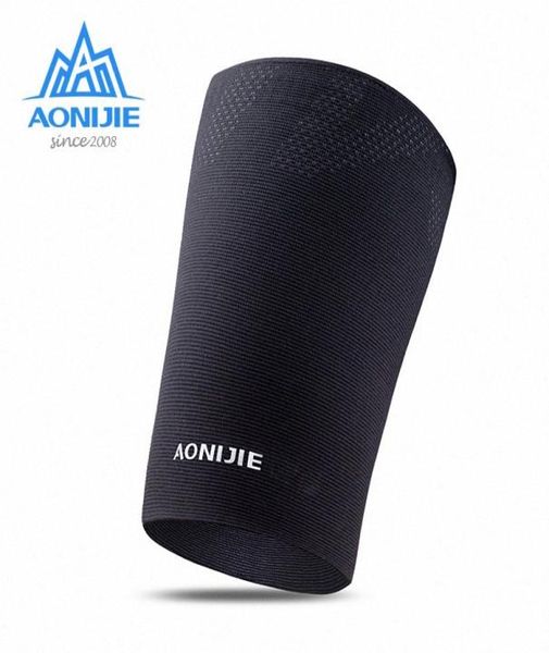

aonijie e4403 one piece adjustable compression thigh sleeve leg brace support quad wrap sports recovery for running trail tbop4079339, Black;gray