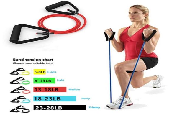 

resistance bands levels elastic with handles yoga pull rope for fitness exercise home workouts strength training tube bandresistan1702989