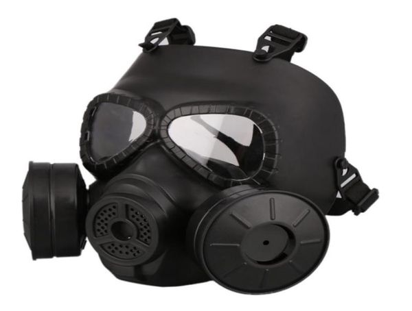 

m40 double fan gas mask cs filter paintball helmet tactical army capacetes de motociclista guard fma cosplay1468321