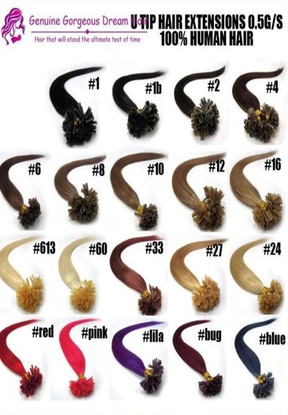 

evet malaysian human hair extensions nail u tip extensions straight 613 7a grade 50g lot unprocessed hair promotion8337444, Black