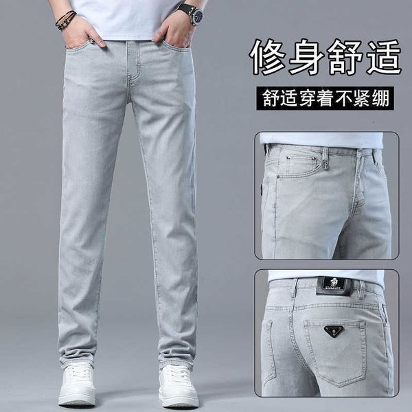 

men's jeans designer xintang new european goods spring and summer slim feet elastic casual pants trend y05y, Blue