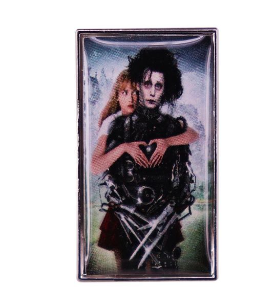 

edward scissor hands lapel pin brooch timburton johnny depp goth punk film jewelry4810907, Blue