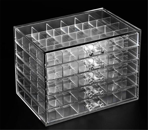 

120 grids deskstorage box excellent acrylic nail polish rack nail accessories holder applicable to nail jewelry display d2408169889, Silver