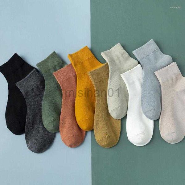 

men's socks men's socks fashion cotton breathable mesh short man ankle solid color summer business calcetines z230629, Black