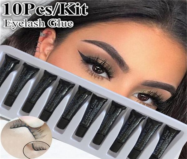 

10pcsset professional eyelash glue for lashes darkblack waterproof longlasting eye lash adhesive extensions for makeup tools 141919683