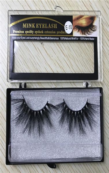 

25mm long 6d mink hair false eyelashes to make eyelash lengthening version by hand with box 15style dhl 7998369