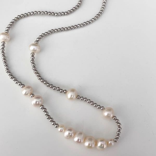 

necklaces nice jewelry 2023ss men women new white, Silver