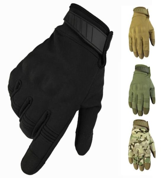 

outdoor sports motorcycle cycling gloves airsoft shooting hunting full finger camouflage touch screen tactical gloves no080771765460, Black;green