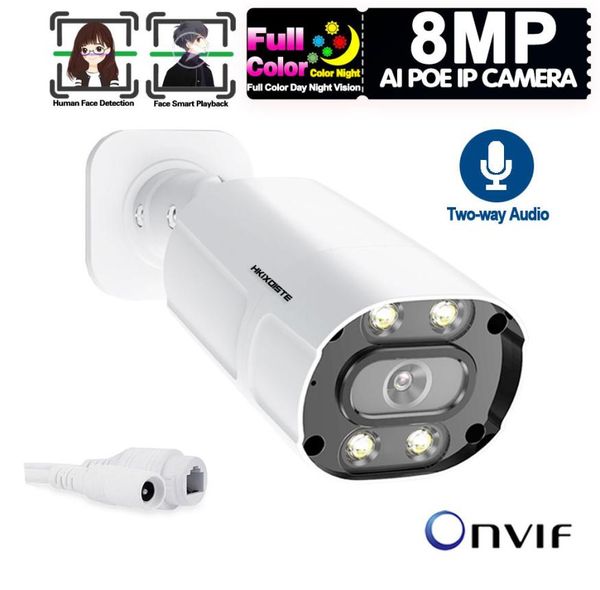 

full color night vision security camera 4k outdoor twoway audio poe cctv video surveillance camera hd 8mp 5mp bullet ip cam2084721