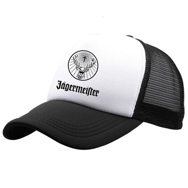 

visors summer jagermeister baseball cap man outdoor sun visor hat casual daily mesh truck fisherman 230627, Blue;gray