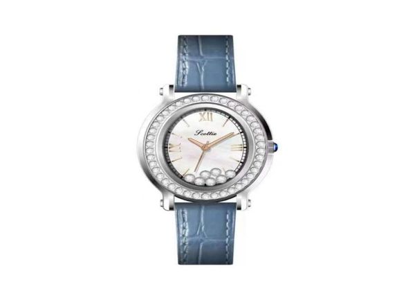 

luxury womens watches designer fashion trends new authentic ladies watch roman diamond oval quartz waterproof leather strap women 1139841, Slivery;golden