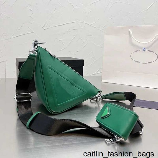 

desigenr bag shoulder bags fashion triangle pure color purse style two-in-one fashion bag high-quality soft leather pocket with coin purse w