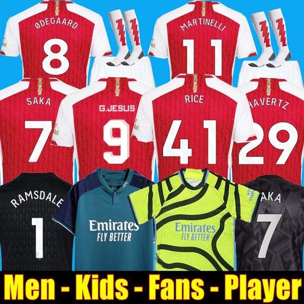 

23 24 smith rowe saka soccer jerseys fans player martinelli 2023 2024 football shirt men kids kit odegaard nketiah g.jesus zinchenko saliba, Black;yellow
