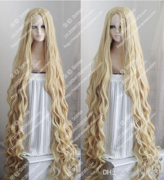 

150cm long wavy curly wig occident pastoral style mix blonde cosplay wig hair gtgtgt new fashion p3825098, Black;brown