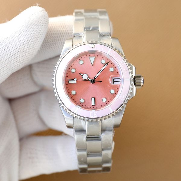 

women watch automatic mechanical movement 36mm casual watches for ladies wristwatch classic business fashion stainless steel 904l, Silver
