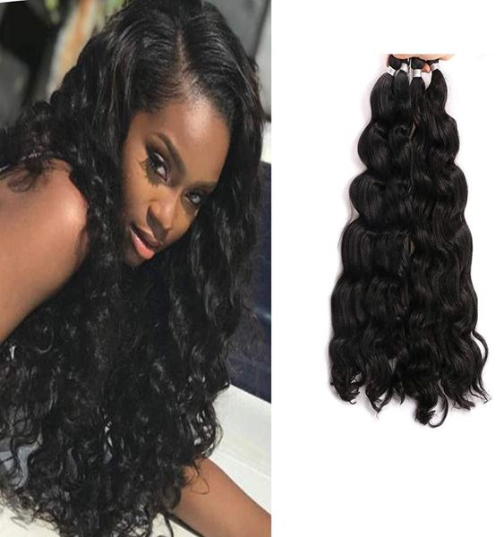 

6pcs full head 18inch synthetic hair braids ocean wave hair kinky curly crochet braids deep ombre deep wave braiding hair ex4436316, Black