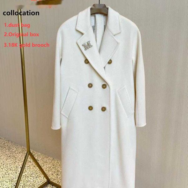 

winter warm jacket womens madame coats max designer coat double sided wool jacket long windbreaker women wool trench coat, Black