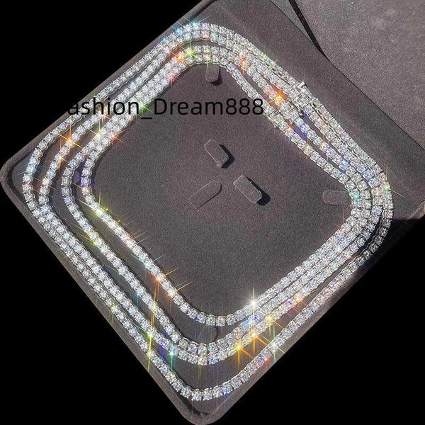 

price hip hop 925 sterling silver 2mm 3mm 4mm 5mm 6.5mm vvs moissanites diamond necklace moissanite tennis chain