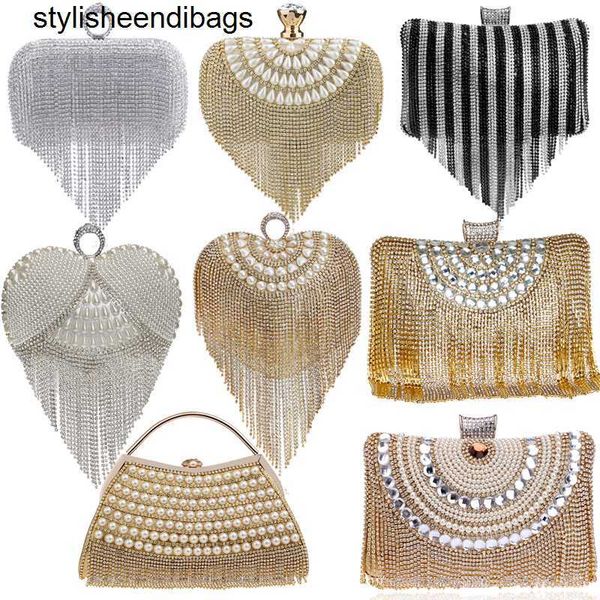

totes gloig fashion women tassel evening bags diamonds beaded clutch wedding shoulder party laides case purse stylisheendibags