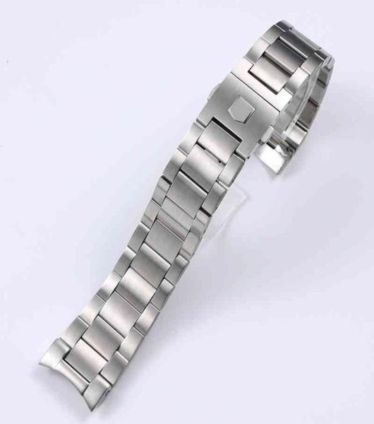 

bracelet strap for tag heuer series solid stainless watch accessories band 22mm steel silver matte texture7387070, Black;brown