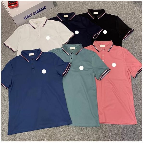 

mens designer polos tshirt women fashion embroidery badge business solid polo shirts calssic chest letter t shirts tees complete labels, White;black