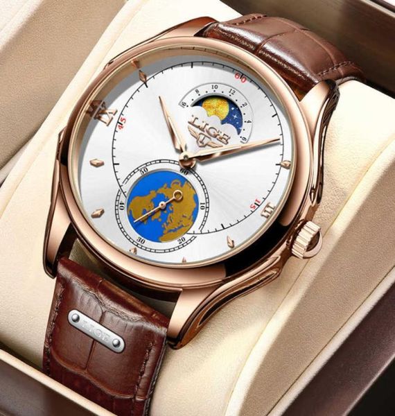 

2021brand luxury lige men watches leather quartz wristwatch moon phase male watch for waterproof sport relogio masculino3673211