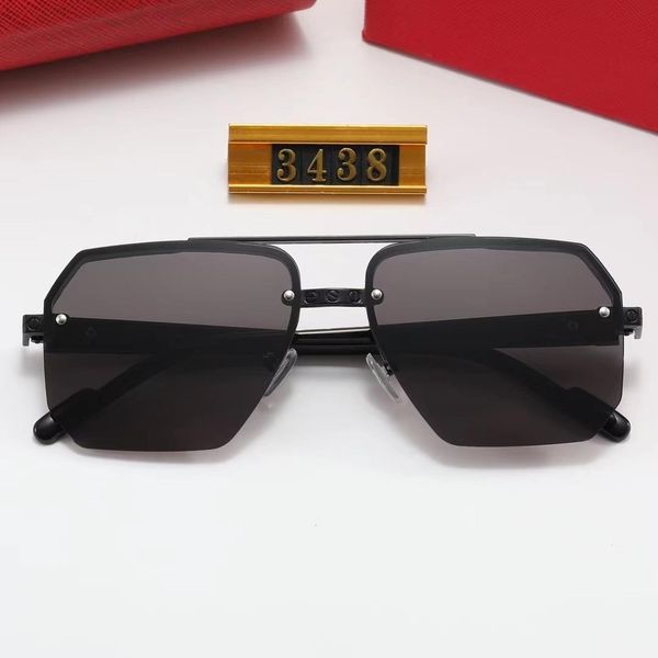 

1pcs fashion round sunglasses eyewear sun glasses designer brand black metal frame dark 50mm glass lenses for mens womens better brown cases, White;black