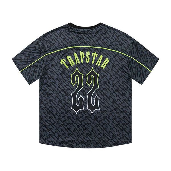 

designer mens t shirt trapstar football jersey summer casual hip hop streetwear high version sportswear short sleeve zyz5, White;black