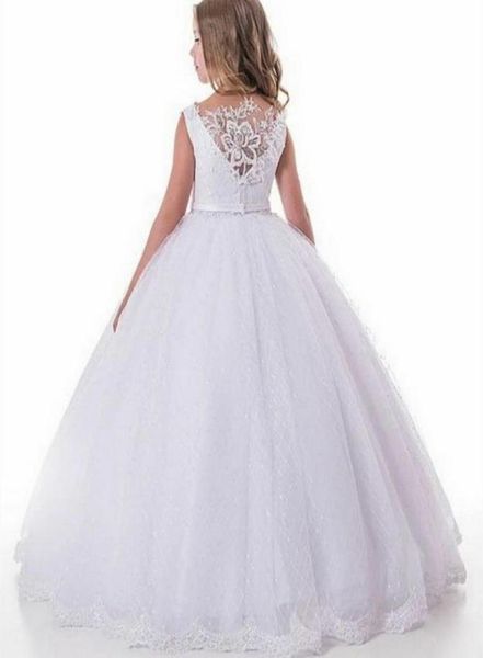 

2021 white flower girl dresses for wedding lace girls pageant gown kids first communion princess dresses9287563, White;blue
