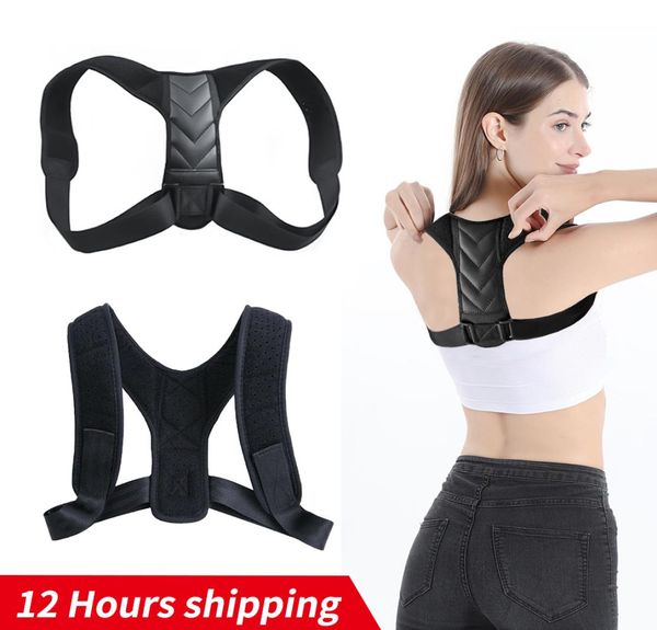 

braces supports belt adjustable back posture corrector clavicle spine back shoulder lumbar brace support belt posture correction9317442