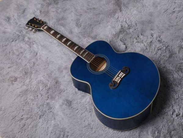 

wald guitar 43 inch j200 barrel rounded sky blue color guitar1117935