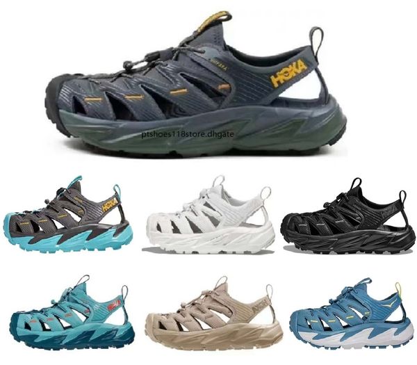 

hoka one one hopara hokas sandals slippers slides mens classic triple black white oxford tan orange blue women men slide slipper sandal shoe
