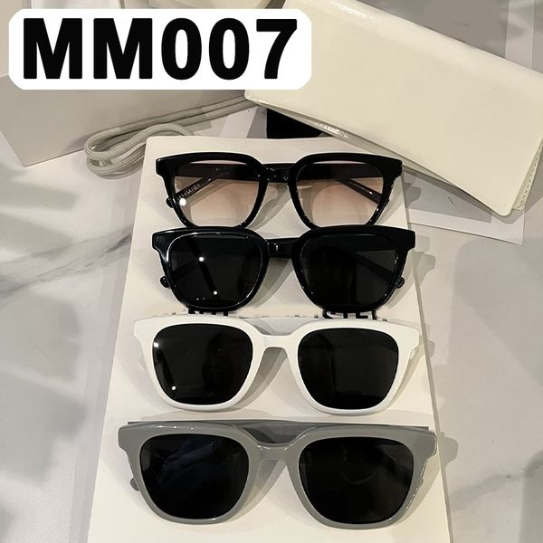 

sunglasses mm007 gentle yuumi women's for man glasses vintage luxury brand goods designer summer uv400 trendy monst korean 230628, White;black