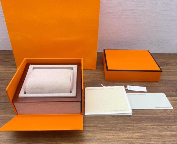 

watch boxes luxury high grade hms orange box pu leather storage organizer for automatic logo customization4407033, Black;blue