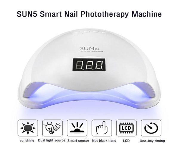 

sun5 48w nail dryer uv led for nails lamp curing gel polish quick drying with auto sensor manicure salon tool2955149