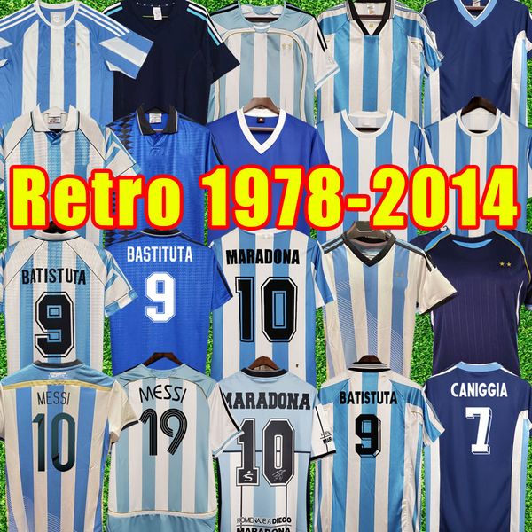 

argentina retro soccer jerseys maradona kempes batistuta riquelme higuain kun aguero caniggia aimar football shirts 10 11 96 97 1978 1986 19, Black;yellow